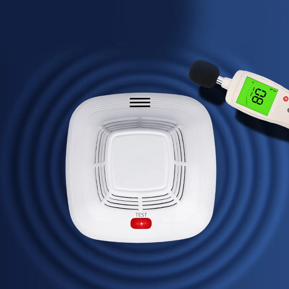 Smoke Fire Alarm White Stable Sensitive Independent Alarm Smoke Sensor Home Security Test Button