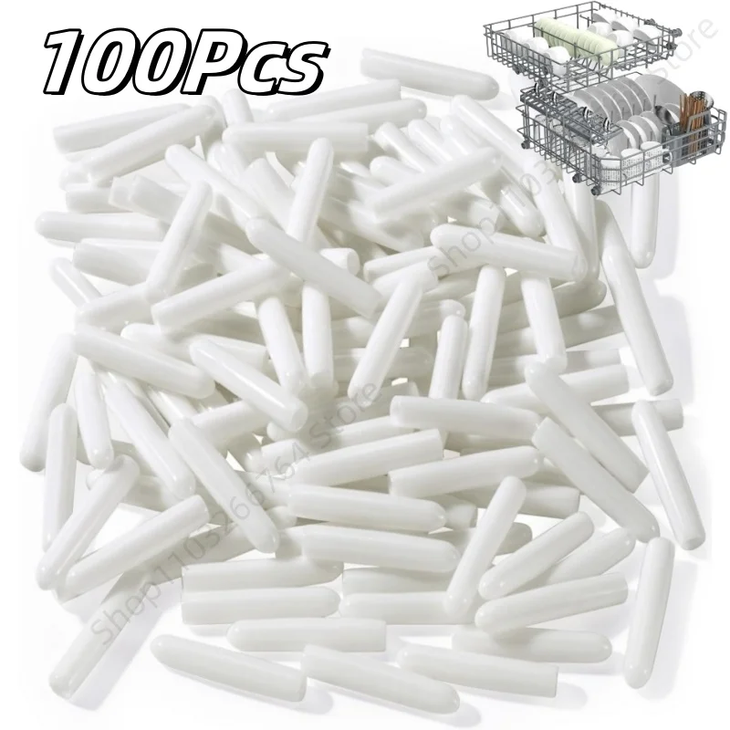 100Pcs Round Dishwasher Rack Caps Rubber Screw Thread Protector Anti Slip Round Tips Iron Wire Dishwasher Protection Cap