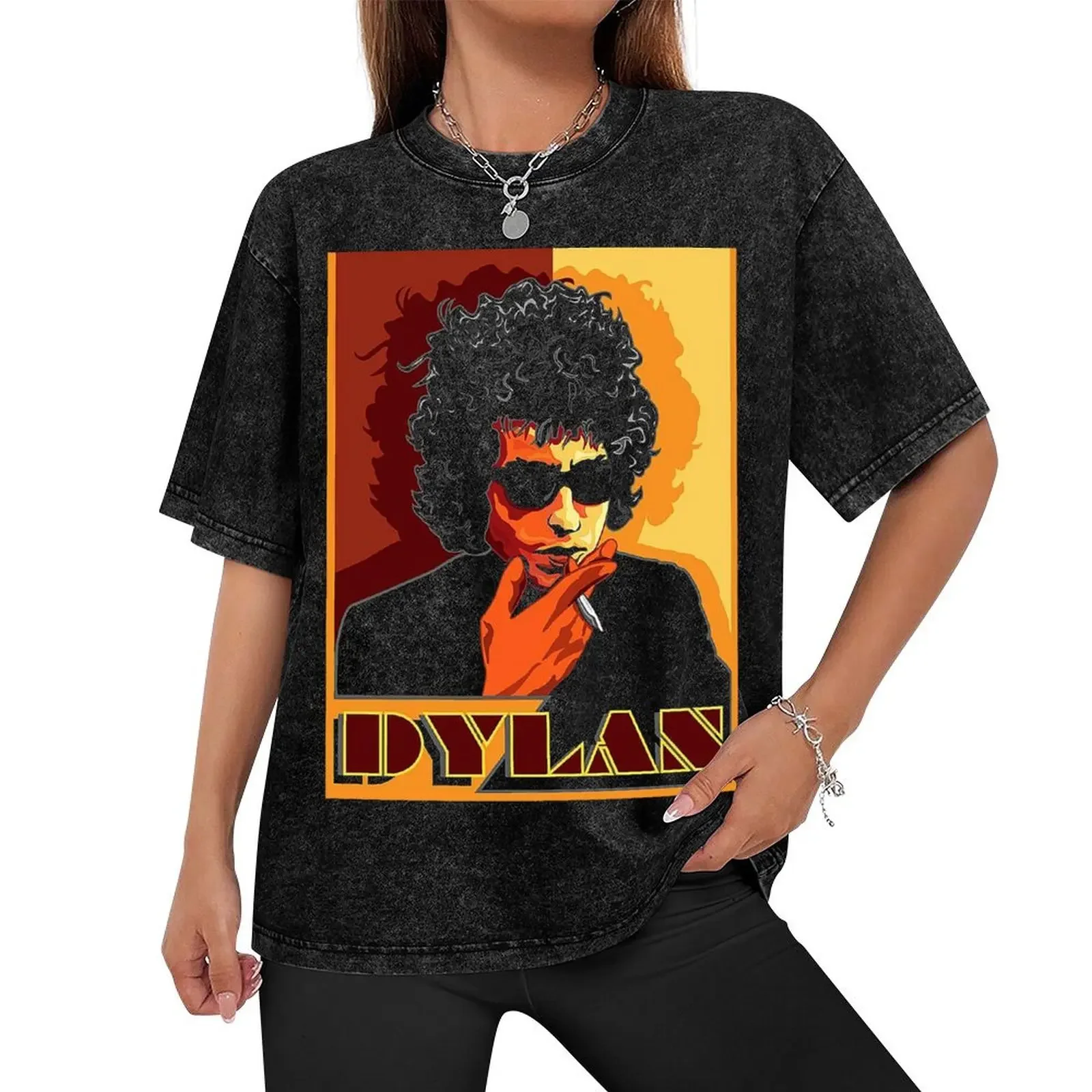 Official Merchandise of Bob Dylan T-Shirt animal prinfor boys oversizeds blue archive Aesthetic clothing compression shirt men