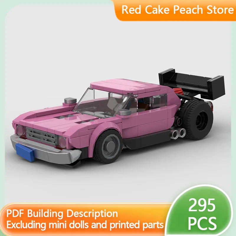 

City Car Model MOC Building Bricks Pink Pikes Peak Racing Car Modular Technology Children Holiday Gifts Assemble Toys Suit