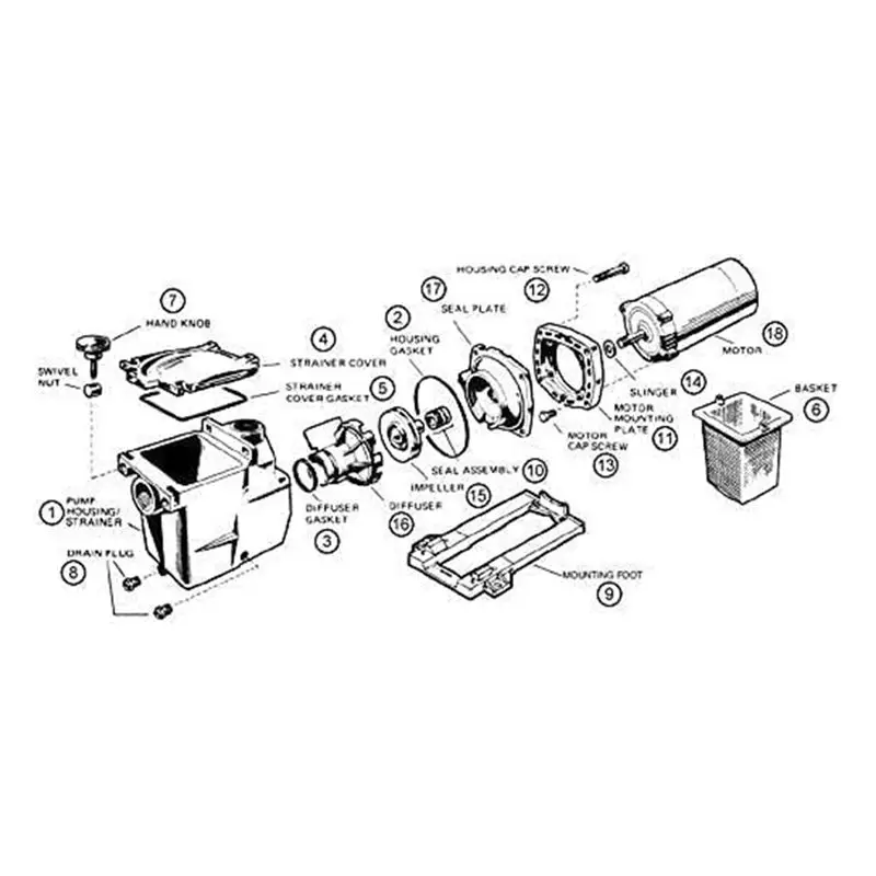 A67P-Replacement Gasket For Hayward Pump SPX1600TRA SP1600Z2 PS-201 SPX1600R SPX1600S SPX1600T