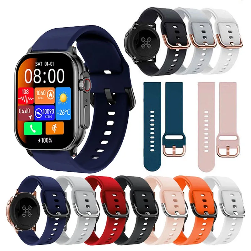 For IMIKI SF1 Smartwatch Strap Band Silicone Sport Bracelet 22mm 20mm Watchband For IMIKI ST2/ST1/TG1/TG2 Replacement Wristband