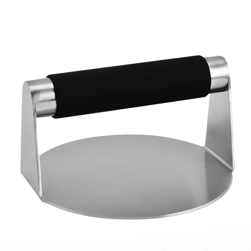 

Thickened stainless steel silicone b handle hamburger square round meat press thickened hamburger pressure meat patty worker