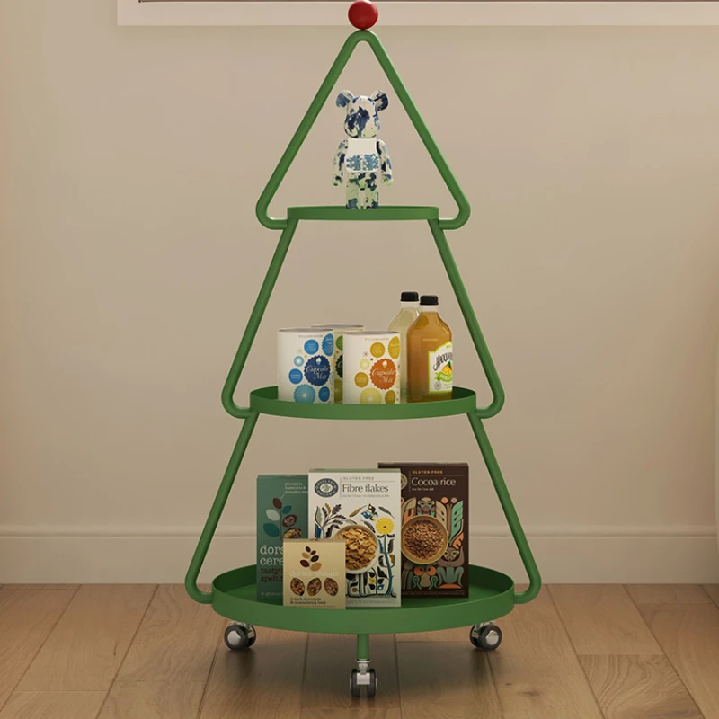 

Creative Christmas tree edge table, simple and now movable storage, modern sofa, living room, bedside snack rack