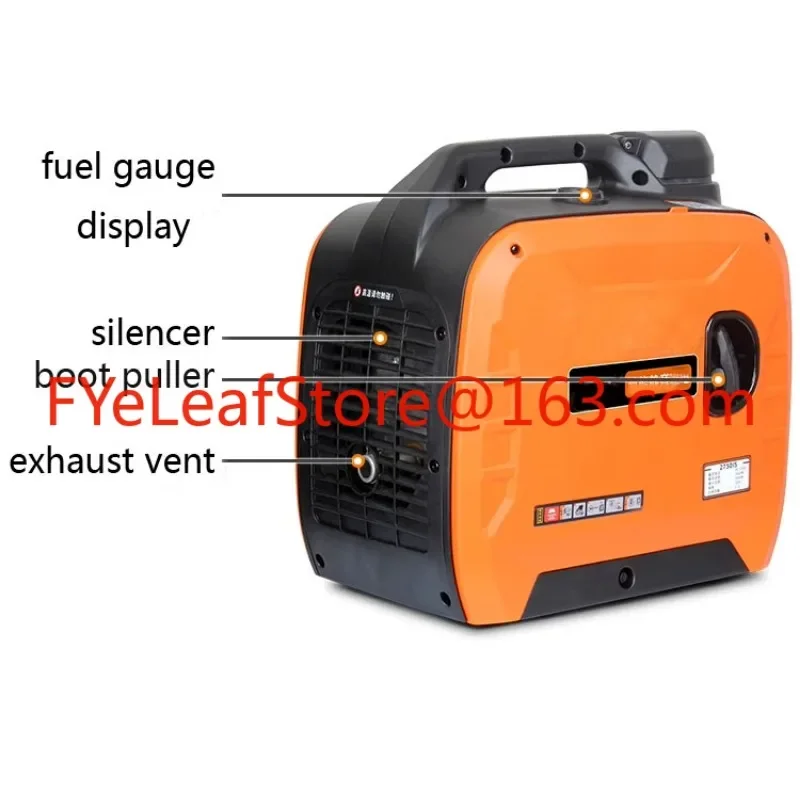Draagbare generator AC120/240v DC 48v Benzine-omvormer Autogenerator Range Extender