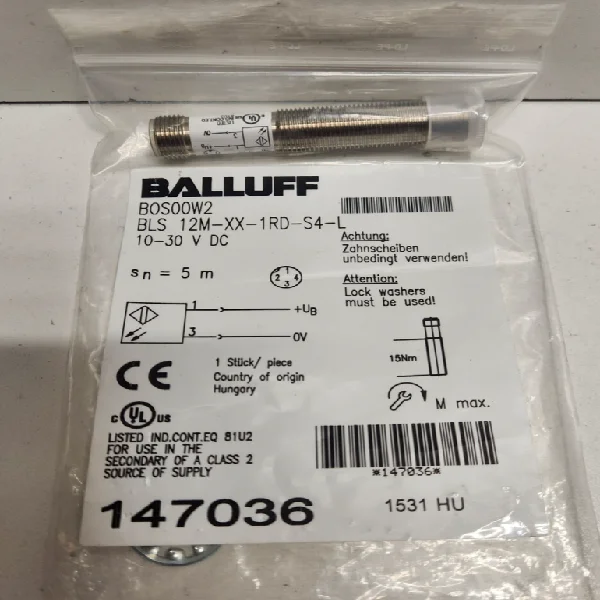 

В сумке Фотоэлектрический датчик 30 В 00w2 Bls 12m-xx-1rd-s4-l Совершенно новый оригинальный точечный ПЛК