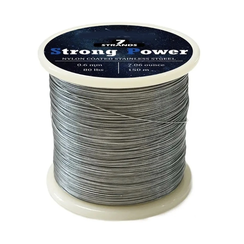 Durable 7 Strand Natural Color Steel Wire Multifunctional 7 Strand Steel Beading Wire for Necklaces Bracelets Earrings