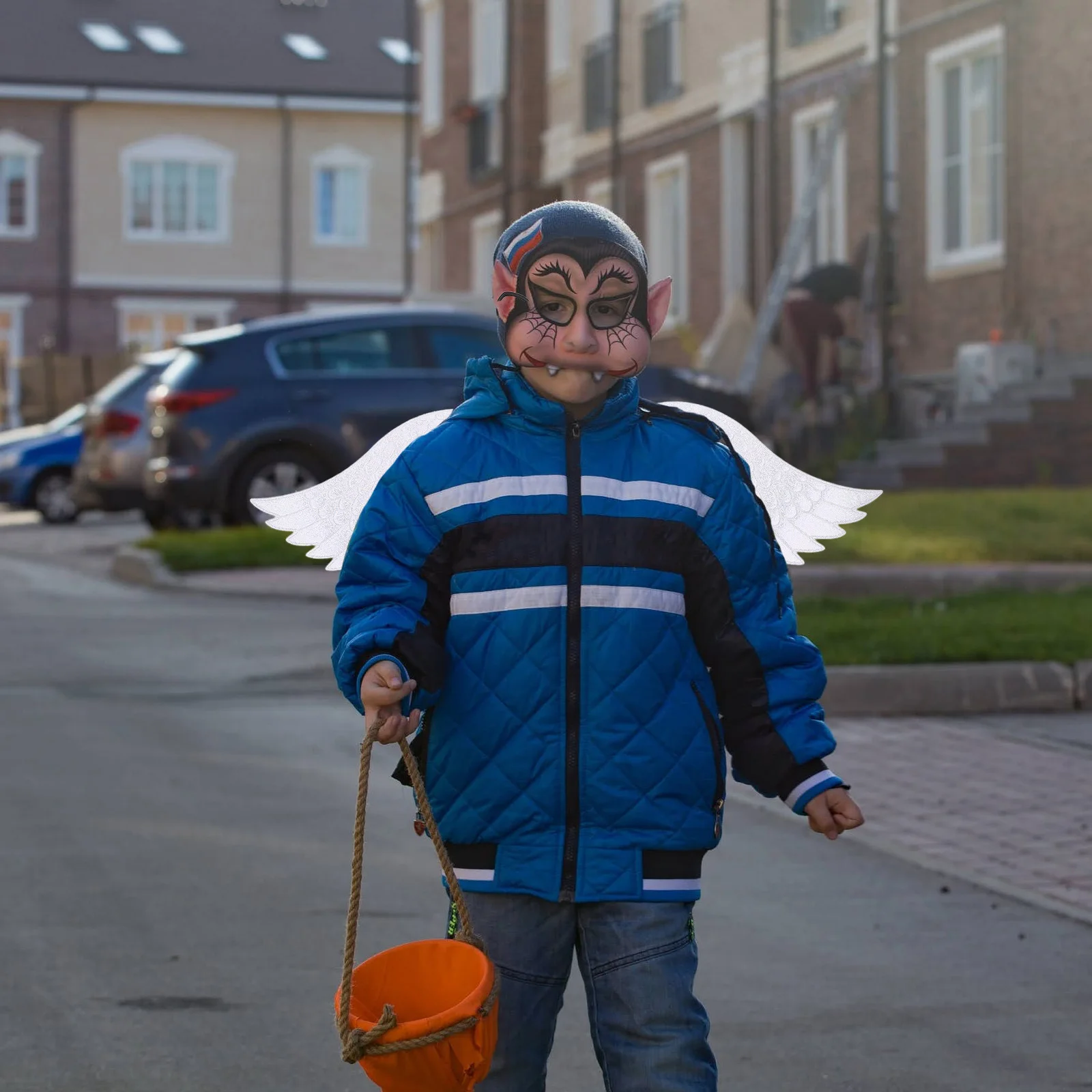 

1pc Children Angel Wings Decor Comfortable Cloth Fairy Wing Party Performance Cosplay Prop Halloween Masquerade Wing Decor