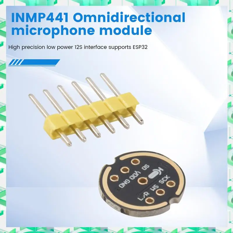 3C Electron 5Pcs INMP441 Omnidirectional Microphone Module MEMS High Precision Low Power I2S Interface Support ESP32,5Pcs INMP44