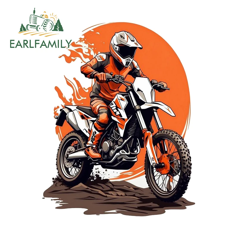 

EARLFAMILY 13cm X 10.2cm Motorcycle Theme Car Body Decoration Personality Octopus Design Decals Cool Waterproof Car Stickers