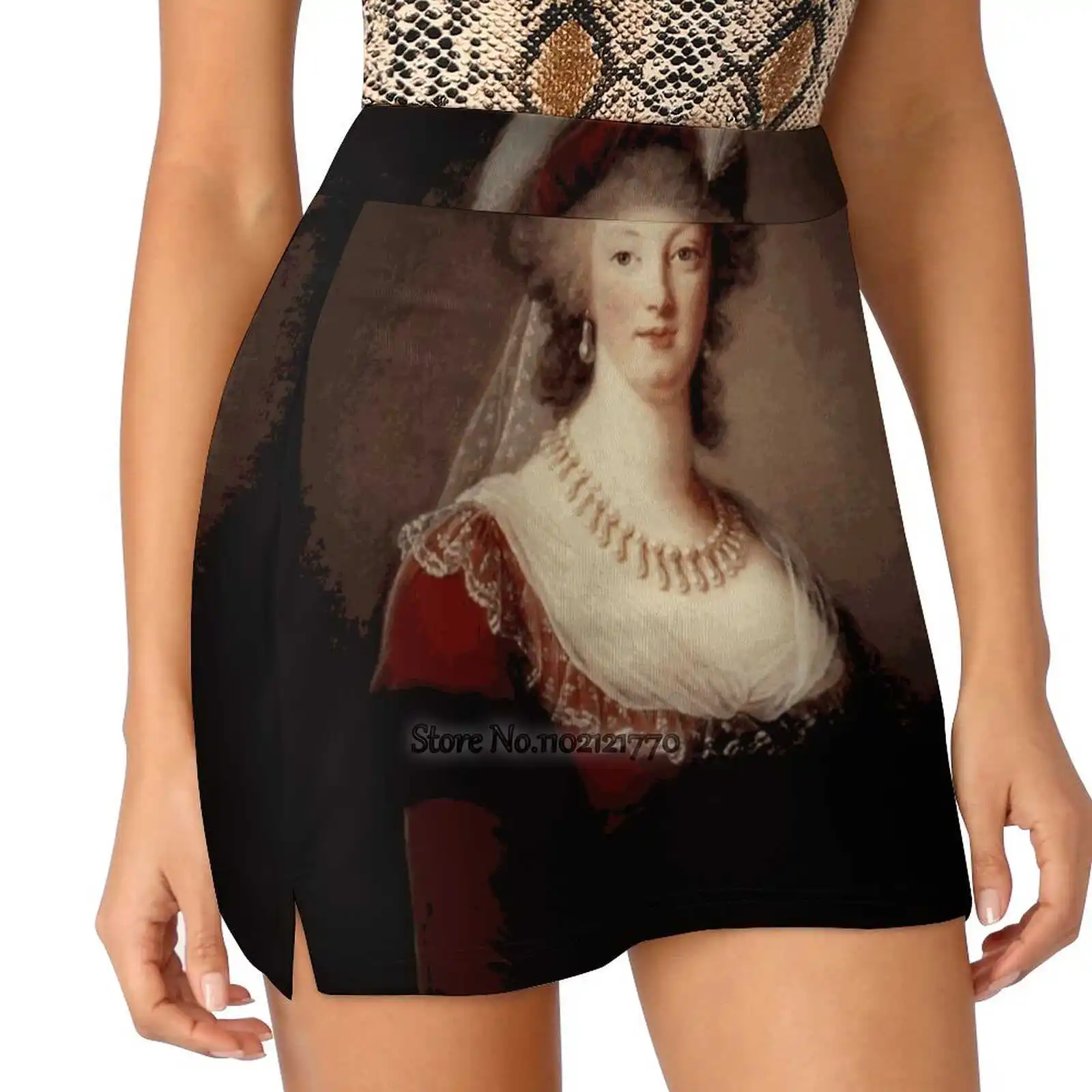 Marie Antoinette Women'S Summer Fake Two Piece Skirts Casual Sports Beach Skirt Girl Skorts Marie Antoinette Historical Louis