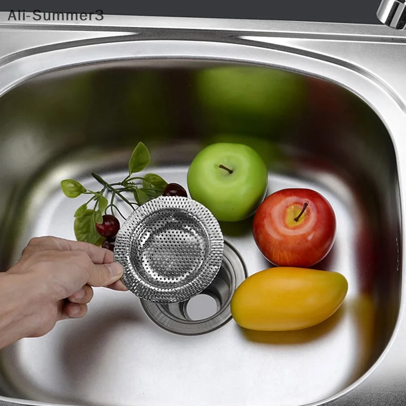 Kitchen Water Sink Filter Sink Mesh Strainer Kitchen Tool Stainless Steel Bathroom Floor Drain Cover Shower Hair Catche Stopper
