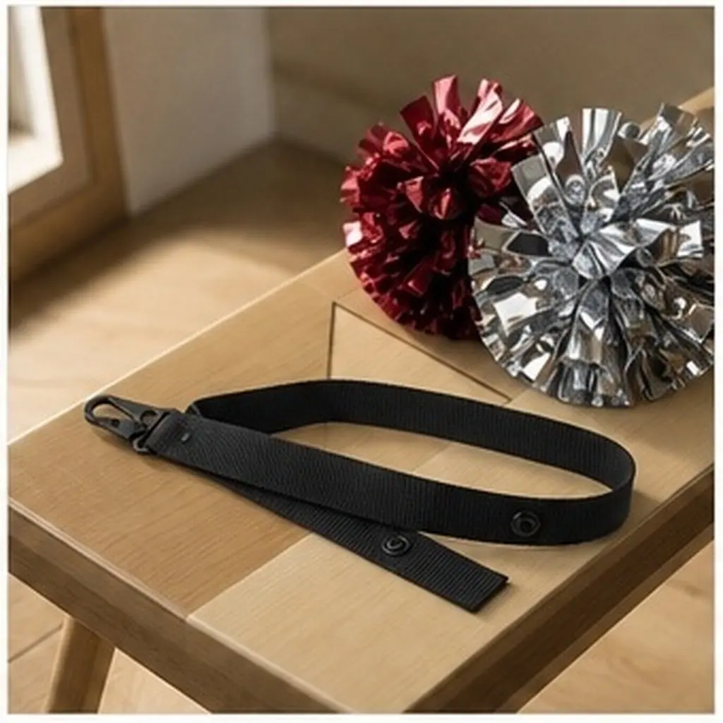 Cheerleading Pom Poms Holder Strap – Lightweight Webbing Design for Secure Fit, Easy Storage & Outdoor Use