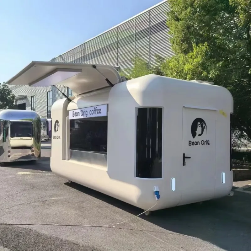 شاحنة طعام متنقلة بتصميم عصري مجهزة بالكامل، مقطورة طعام للشارع لمقطورات امتياز الفشار في الفندق #5