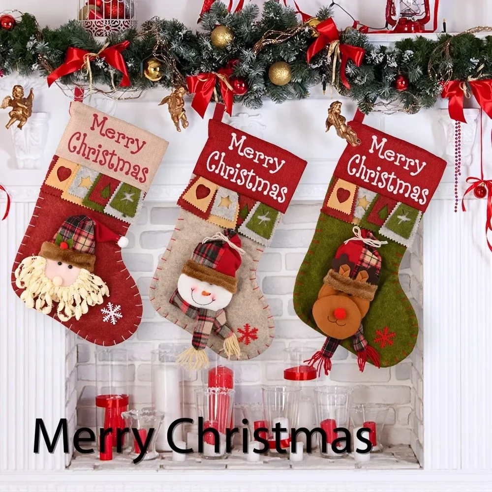 Christmas decoration high-end socks pendant atmosphere arrangement