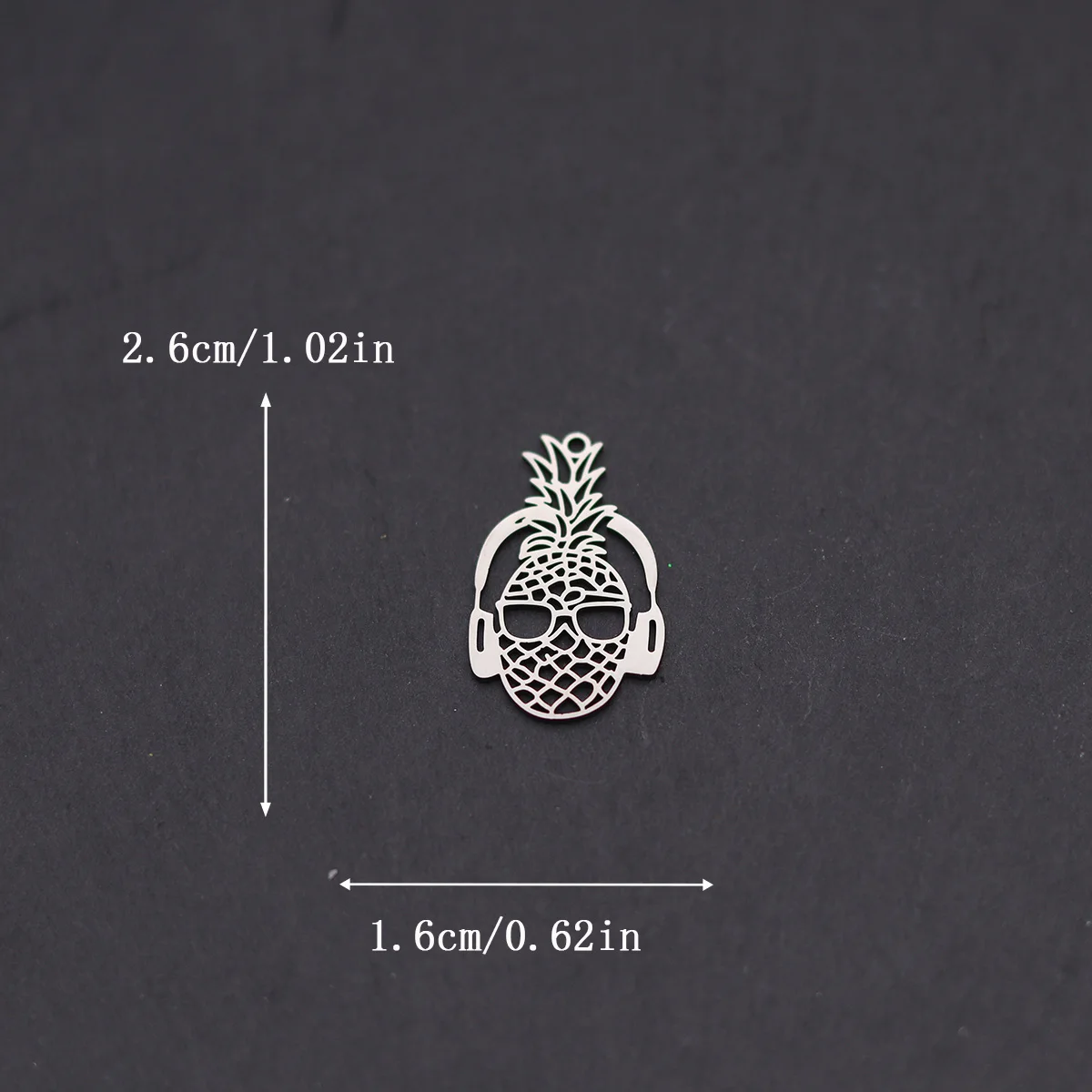 3pcs Trendy Headset Pineapple Superhero Headshot Charms Stainless Steel Pendant for Jewelry Making Earrings Keychain Findings