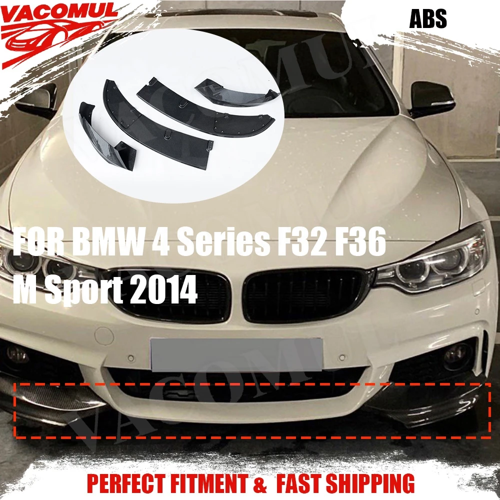 

Передний спойлер VACOMUL из углеродного волокна для BMW 4 серии F32 F36 M Sport 2014 UP Глянцевый черный передний бампер Сплиттер ABS