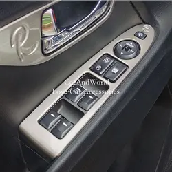 Stainless Interior Door Window Glass Lifter Switch Frame Cover Trims Car Decoration Accessories For KIA Sportage R 2011-2016