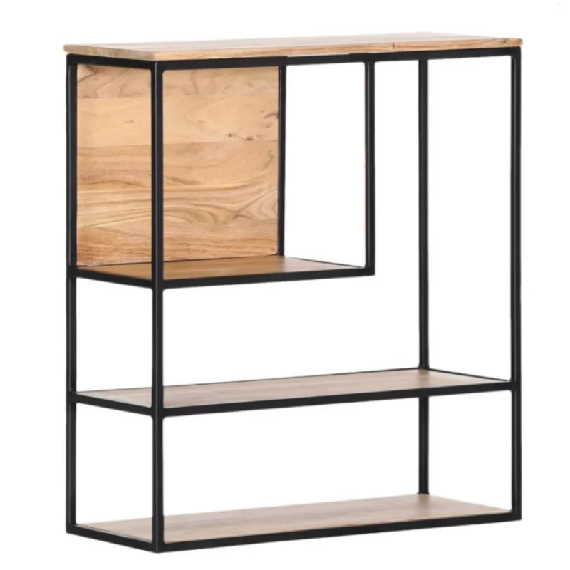 custom.Modern Simple Solid Wood Metal Bookcases Cabinets Home Dining Home Furniture with Crafts Display Racks Storage Ho