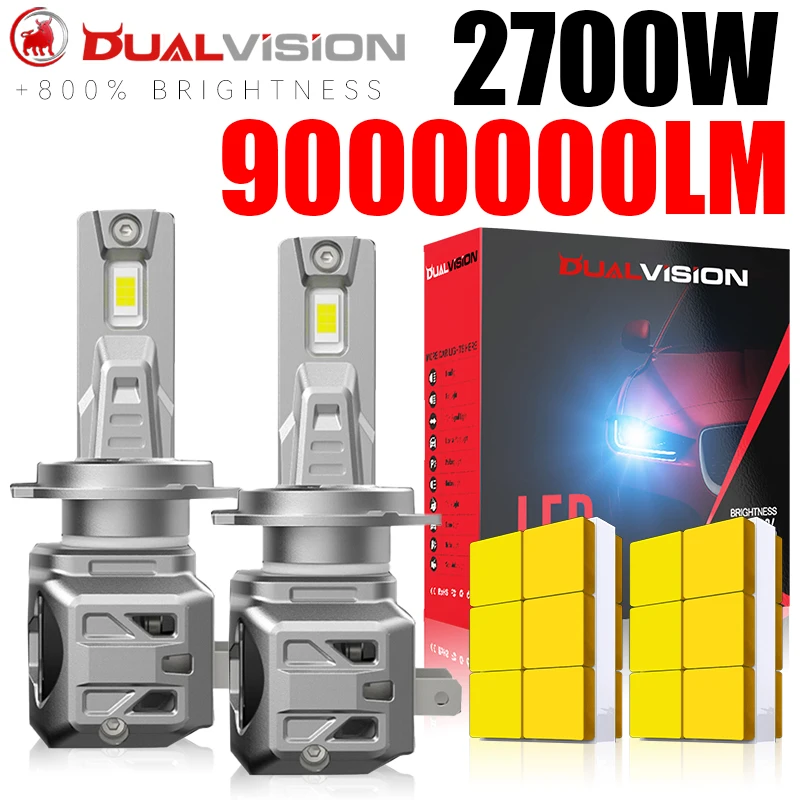 

2 шт. H4 H7 H11 светодиодные фары 2700 Вт 9000000LM Power Canbus H8 H9 9005 9006 HB3 HB4 Hi/Lo Beam 7035 CSP противотуманные фары Plug&Play 12 В 24 В