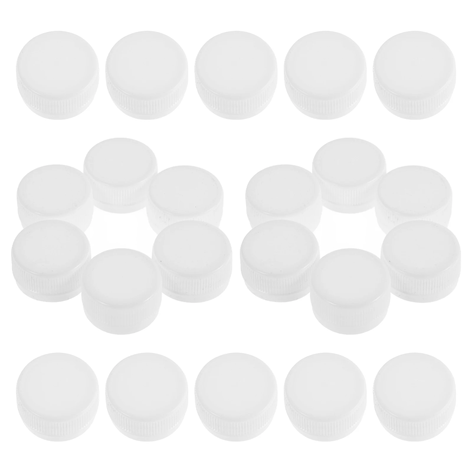 

100 Pcs Plastic Bottle Cap Water Cover Soda Caps White Toppers for Crafts Covers Bottles