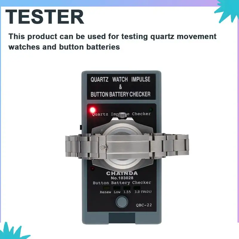 Tester mechanizmów kwarcowych ABZW z pulsacyjnym wyjściem, sprawdzanie poziomu napięcia baterii guzikowej dla zegarmistrzów.