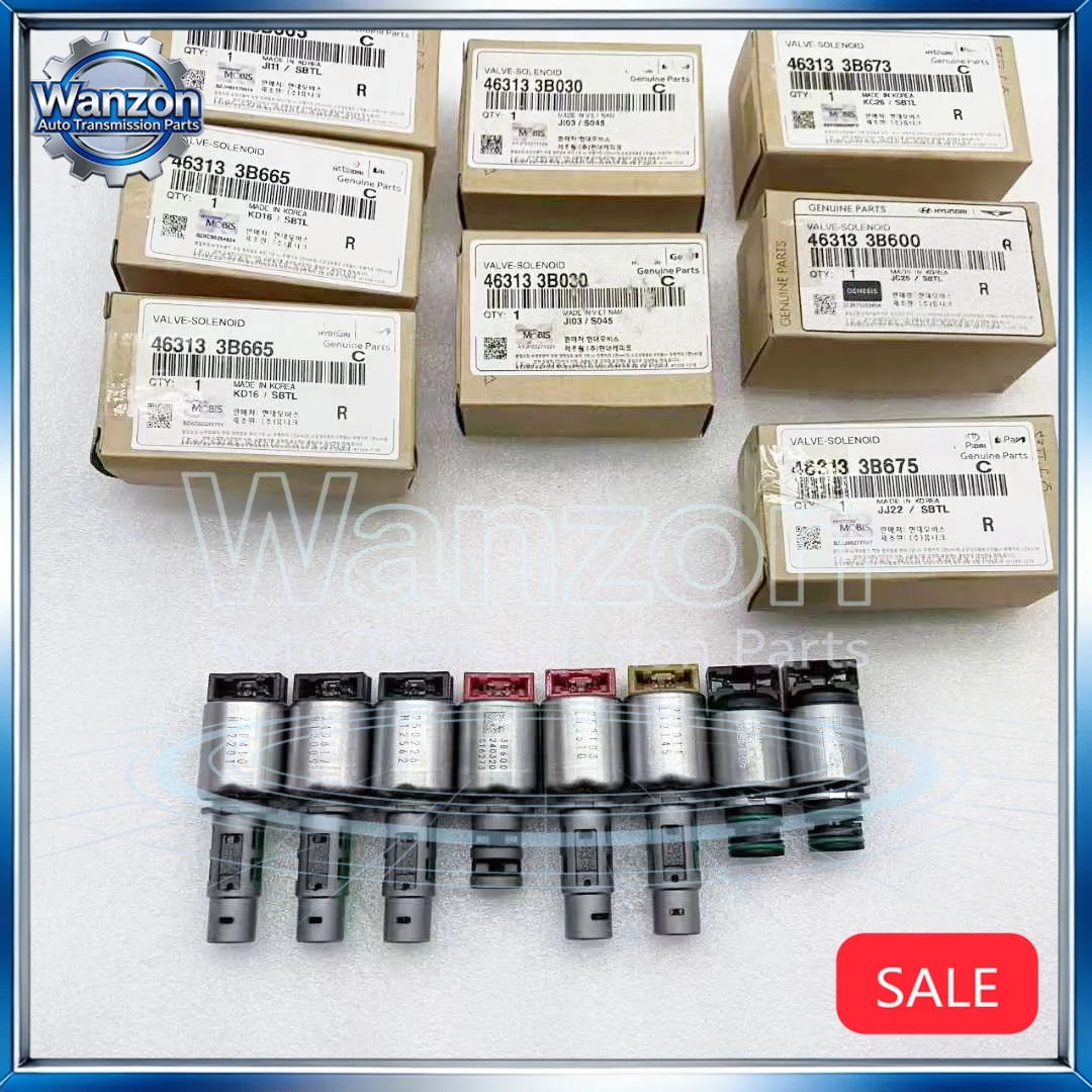 A6MF1 A6MF2 A6LF1/2/3 6AT Transmission Solenoid Kit 8PCS For Hyundai Sonata Kia Sorento Chevrolet i30