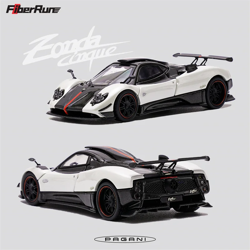 **Pre-Order** Fiber run 1:64 Pagani Zonda Cinque white Diecast Model Car