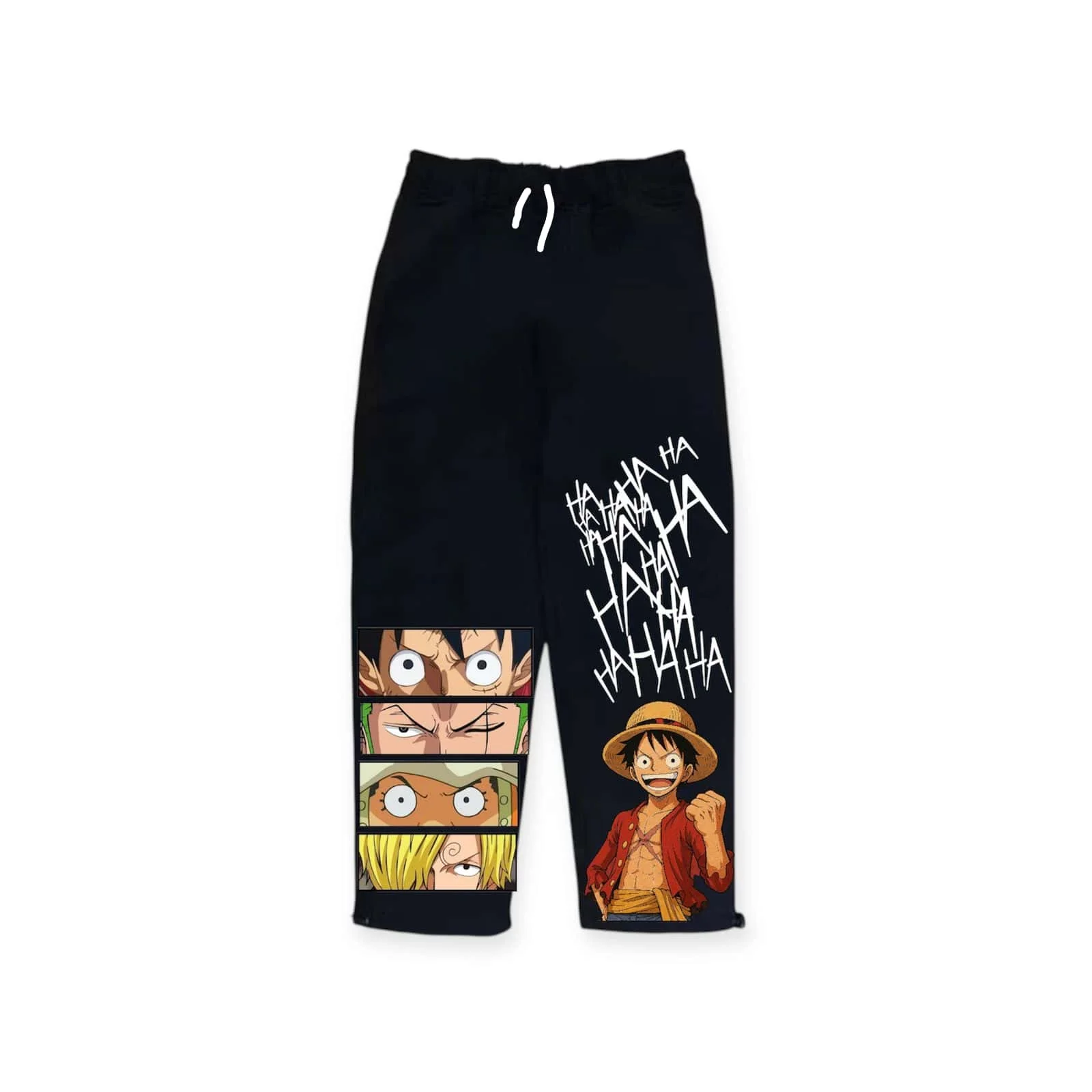 

Japanese Anime One Piece Luffy Men's and Women's Plus Size Loose Street Fashion Trend Casual New Pants