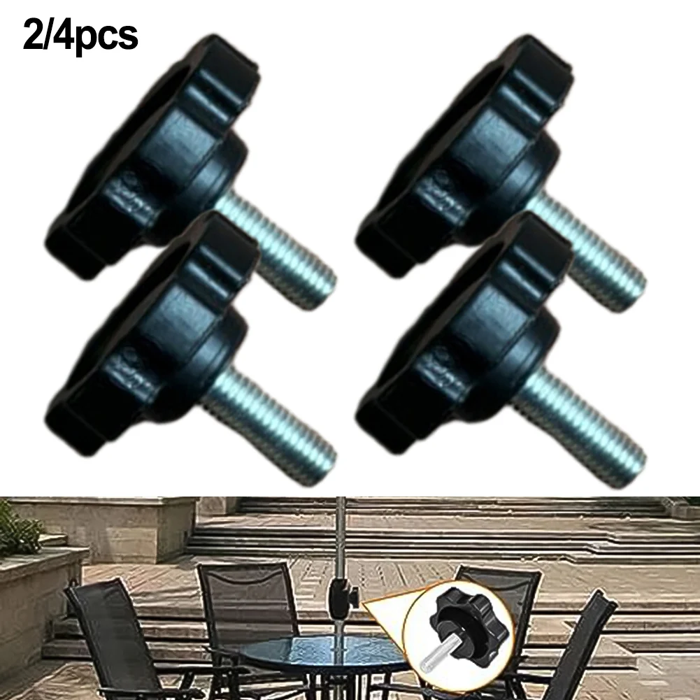 2/4pcs Umbrella Base Attachment Screw Kit M8x25mm Star Hand Knob Replacement For Frequent Adjustment In Outdoor Environments