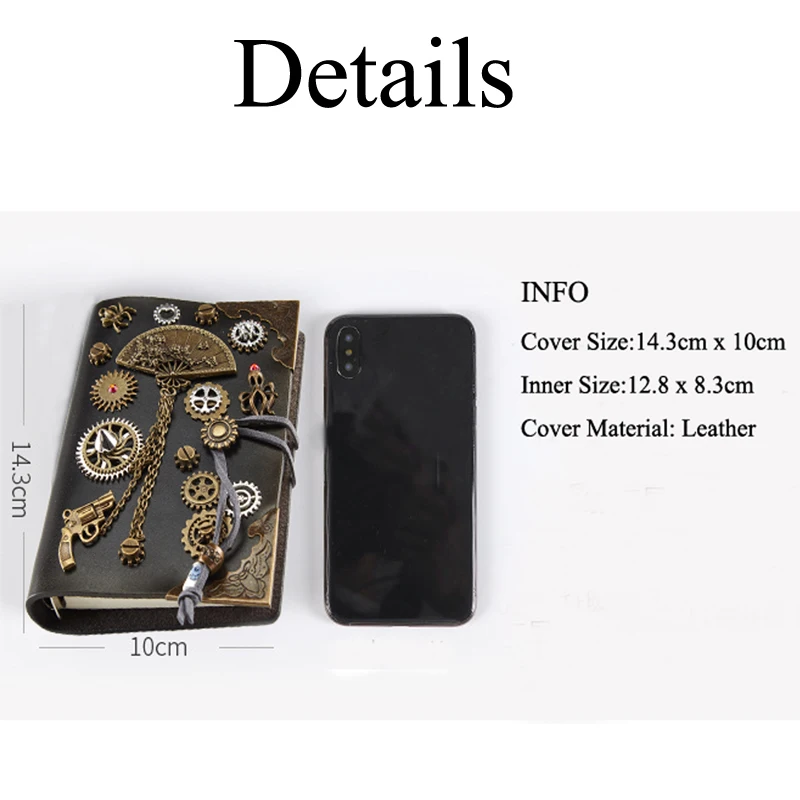 Steampunk Fan Black Rivet Hand Fan Gothic Performing Props Cospaly Hans