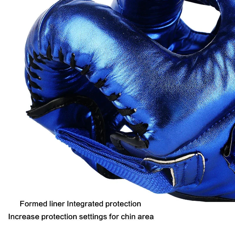 PU Closed Head Protection Nose Bridge Boxing Fighting Helmet Full Surrounding Training Protector for Free Combat Ski Mask