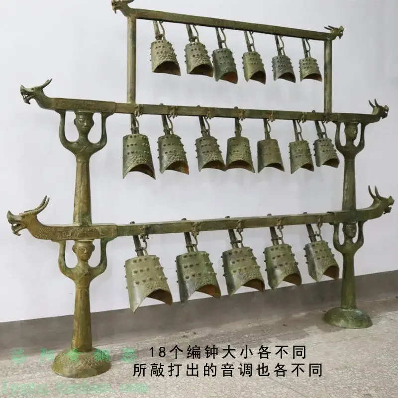 Three-layer faucet chime pure copper antique large musical instrument courtyard floor-to-ceiling garden ornament