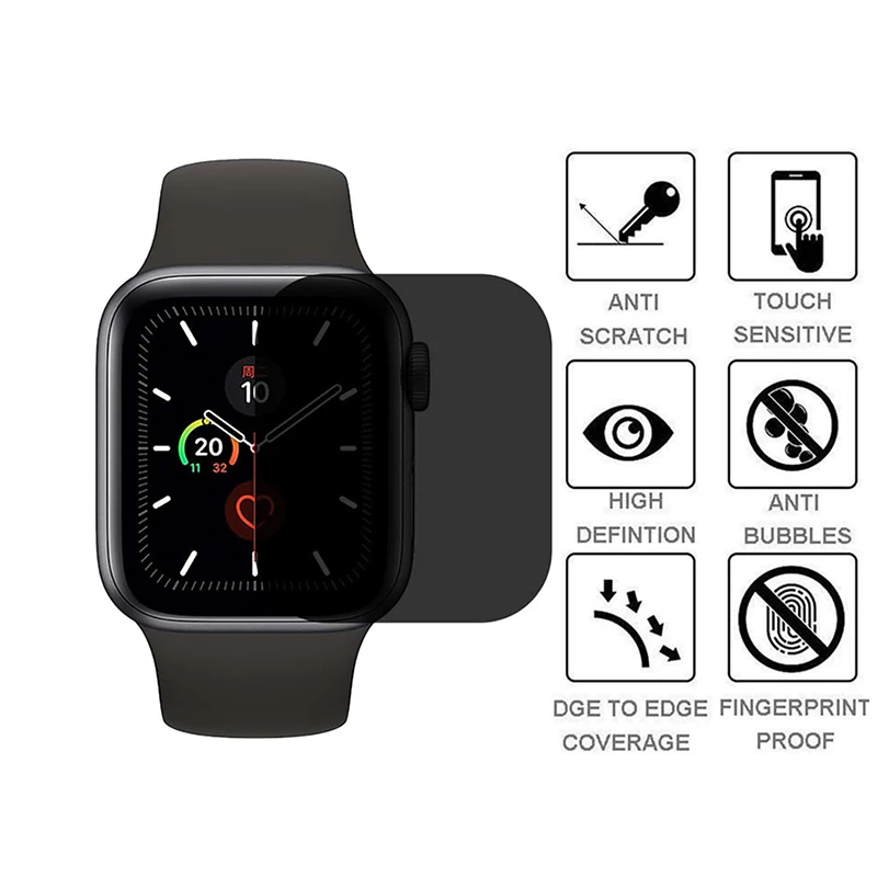 Ochrona prywatności ekranu dla Apple Watch 41mm 40mm 44mm 45mm 38mm 42mm dla iWatch serii 9 8 7 SE 6 5 4 antyszpiegowskie podglądanie