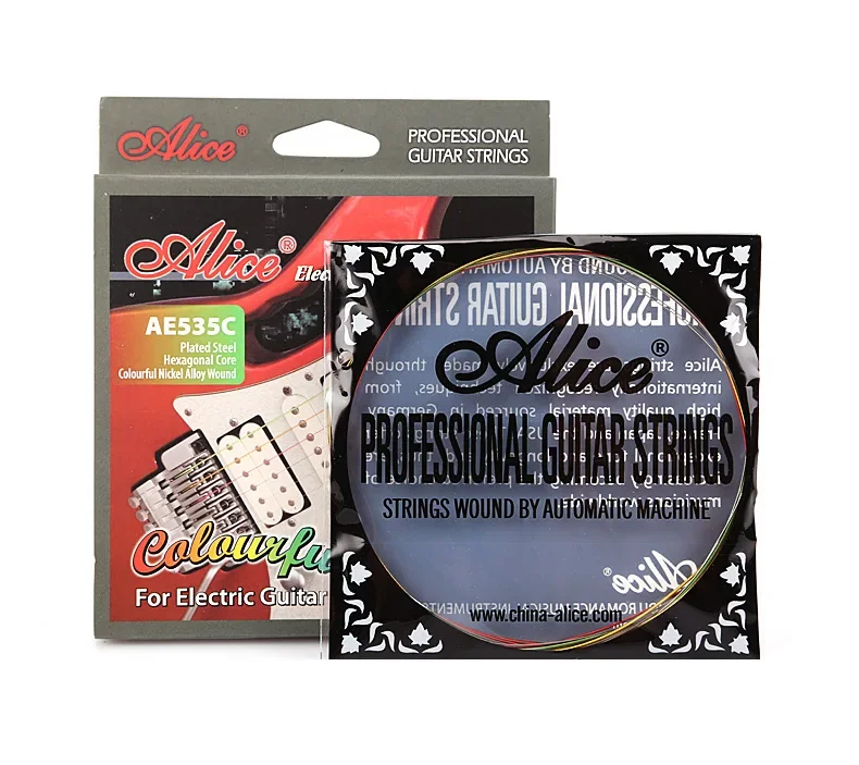 Alice AE535 Electric Guitar 009 Set Hexagonal Color Coated Rust Proof Strings 6 Pieces Stringed Instruments Parts & Accessories