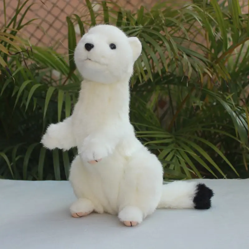 new plush high quality ferrets toy stuffed white ferrets doll kids' birthday gift about 25cm