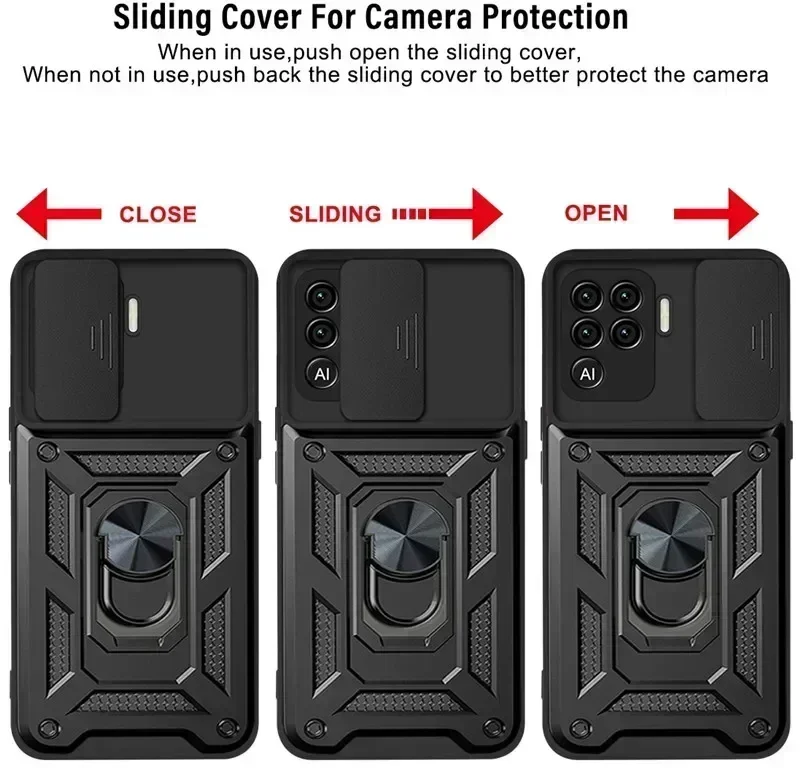 Бронированный противоударный чехол для OPPO A94 4G A93 F17 F19 Pro, магнитный автомобильный держатель, кольцо, задняя крышка для камеры Reno 4 5 Lite, защитная оболочка