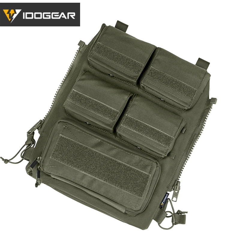 IDOGEAR Tactical Pouch Bag Zip On Panel Modular Backpack for plate carrier W/ Mag Pouch for AVS JPC2.0 CPC Vest 3573