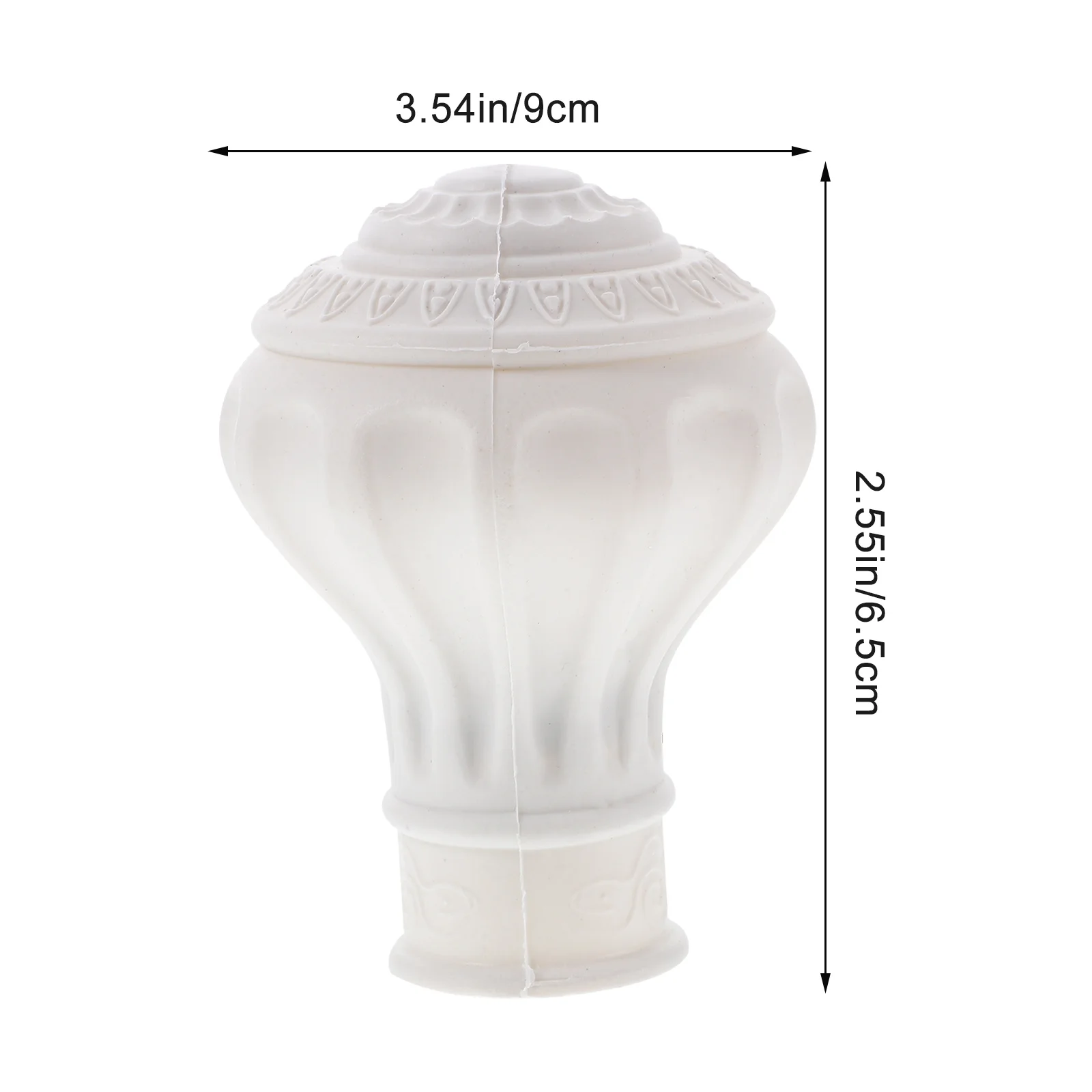 12 szt. Plastikowe końcówki do zasłon, stylowe ozdobne końcówki, łatwy montaż bez użycia narzędzi, nakładki na drążki do zasłon do domu i hotelu.