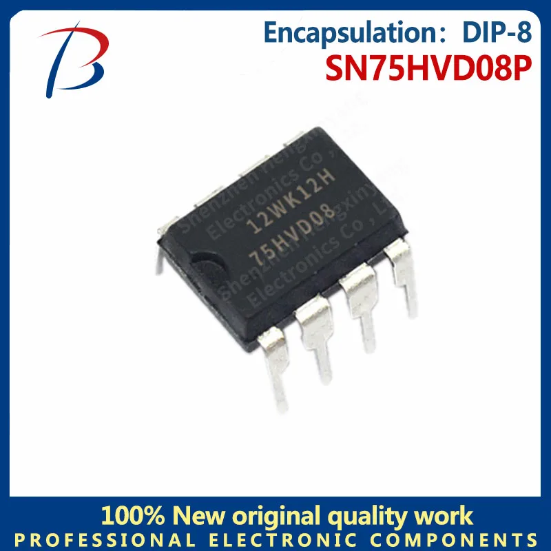 3pcs sn75hvd08p thu phát giao diện logic chip gói Dip-8 silkscreen 75hvd08