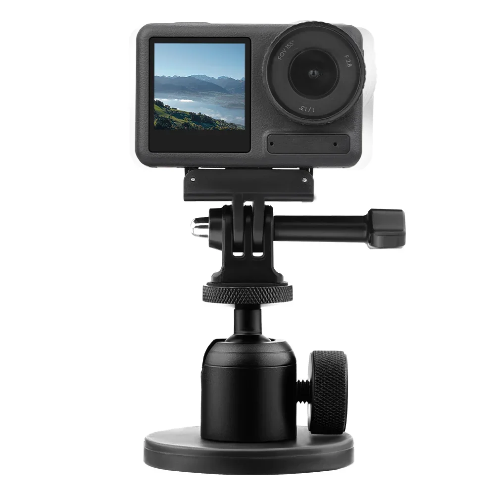 Flymile adaptador de montaje magnético para DJI Osmo Action3/4/5 Pro, Conector de soporte de extensión de liberación rápida, accesorios de cámara deportiva