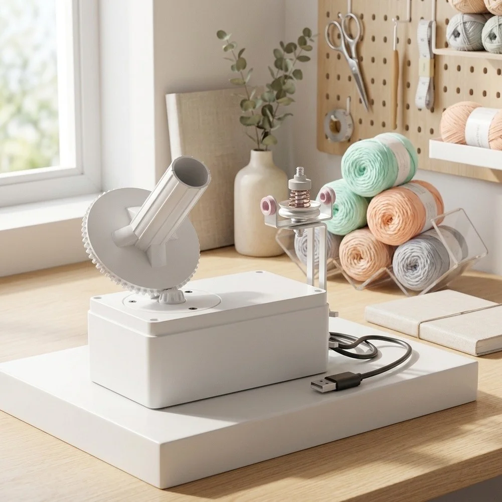 Adjustable Electric Automatic Yarn Winder USB P'owered Variable Ball Maker For Knitting Crochet Sewing Craft Home Tool