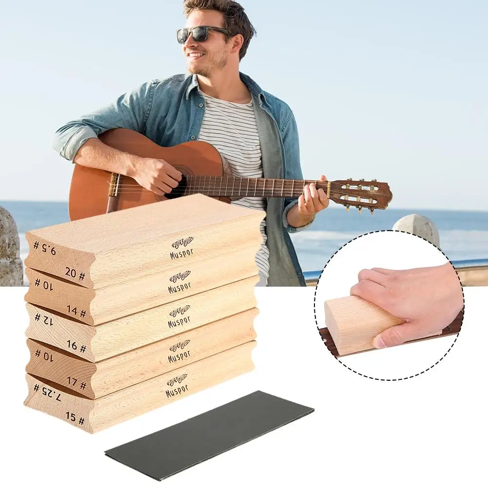 Wooden Guitar Radius Sanding Block Sanding Frets Leveling Luthier Tool 7.25/15/10/17/10/14/9.5/20/12/16 Part Fingerboards G E1W9