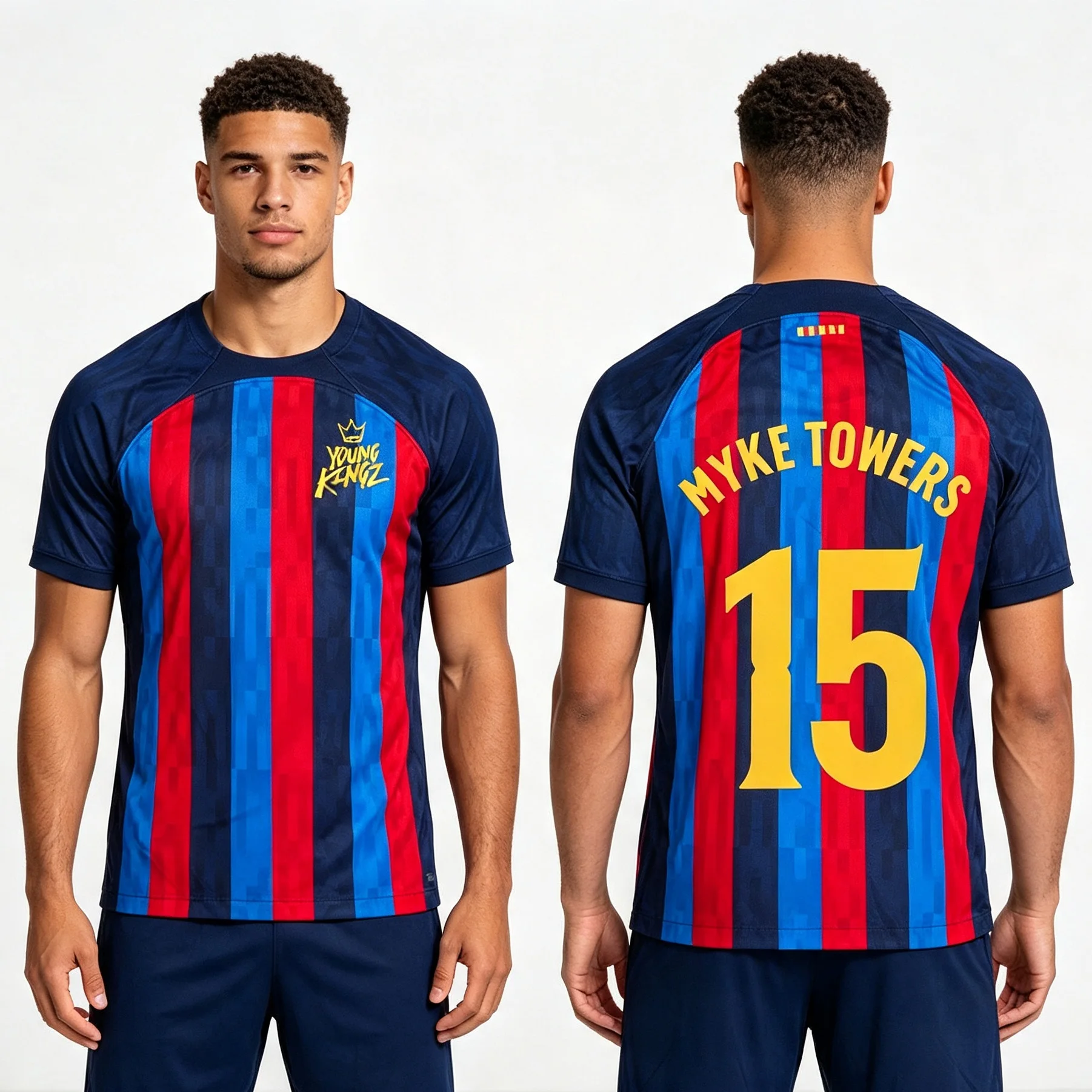 Myke Towers #15 Soocer Jersey  Football Special Edition Soccer Shirt Casual Outdoor Training Tee Breathable Comfort Unisex Tees