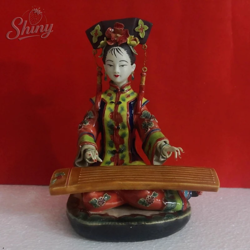 

Shiwan Ceramics Doll Chinese Classical Home Decoration Ladies Ornament Gift Classical Beautiful Woman Figure Home Accessories