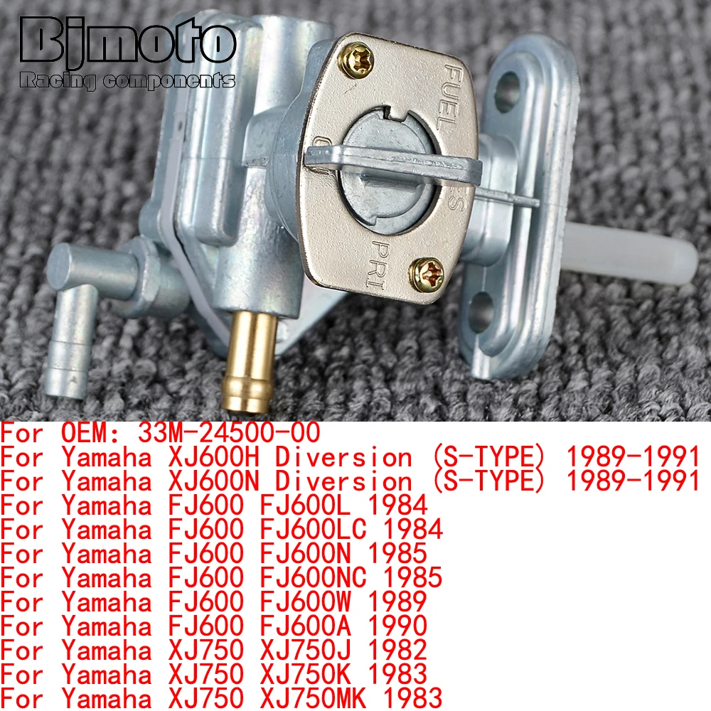 

33M-24500-00 Gas Fuel Petcock Tap Valve Switch Pump For Yamaha XJ 600H 600N Diversion (S-TYPE) FJ 600 FJ600L FJ-600LC FJ-600N