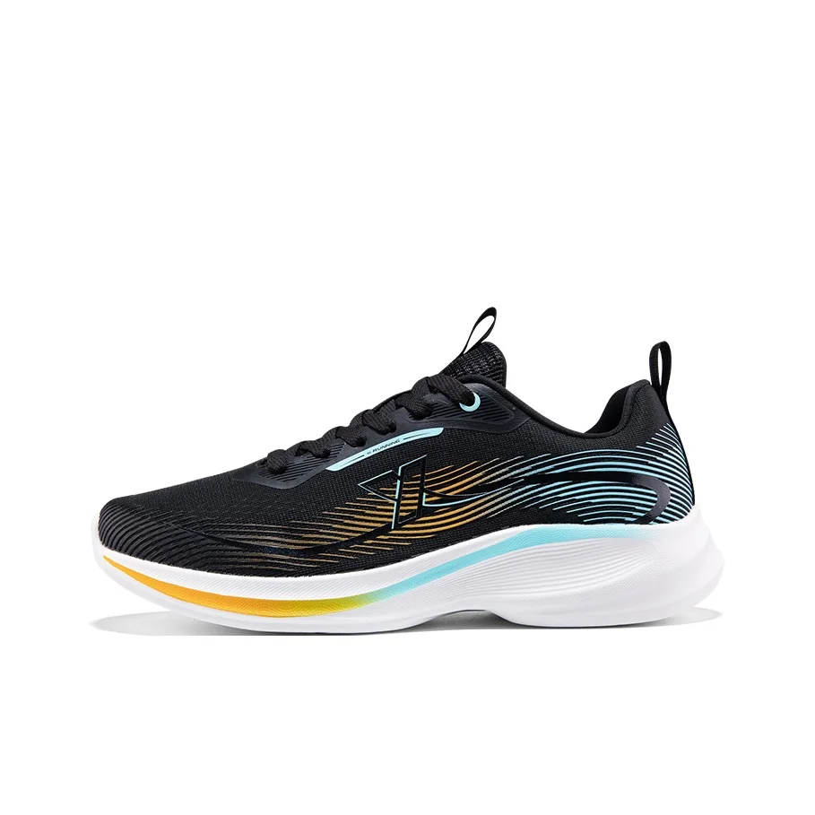 XTEP ZhuiFeng Support Slip Resistant Low top Casual Running Shoes Men's Black Orange Blue 875219110064-5