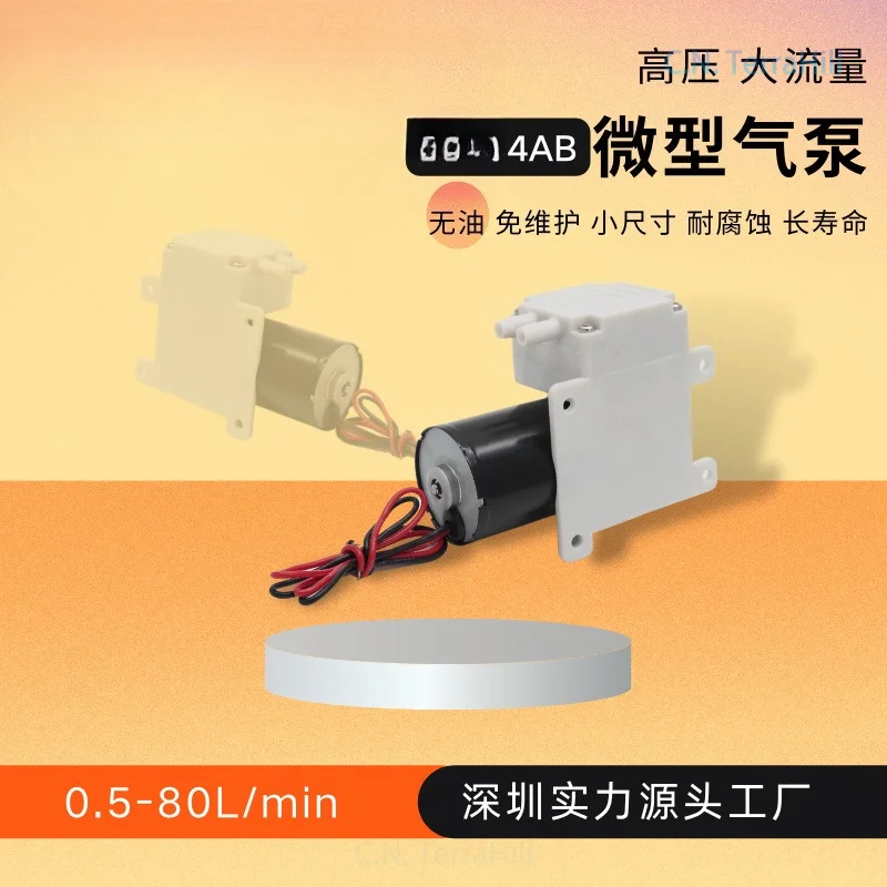 Long-Life Brushless Diaphragm Pump 7-21LPM Mini Electric Air Pump Positive Pressure Pump