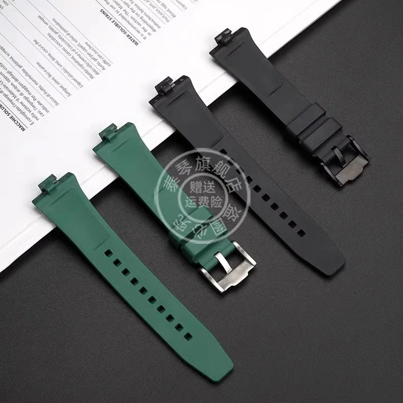 أسود أزرق أصفر فلوروروبر ساعة اكسسوارات للمواطن الميكانيكية NJ0150 NJ0151 NJ0155 المطاط حزام الساعات