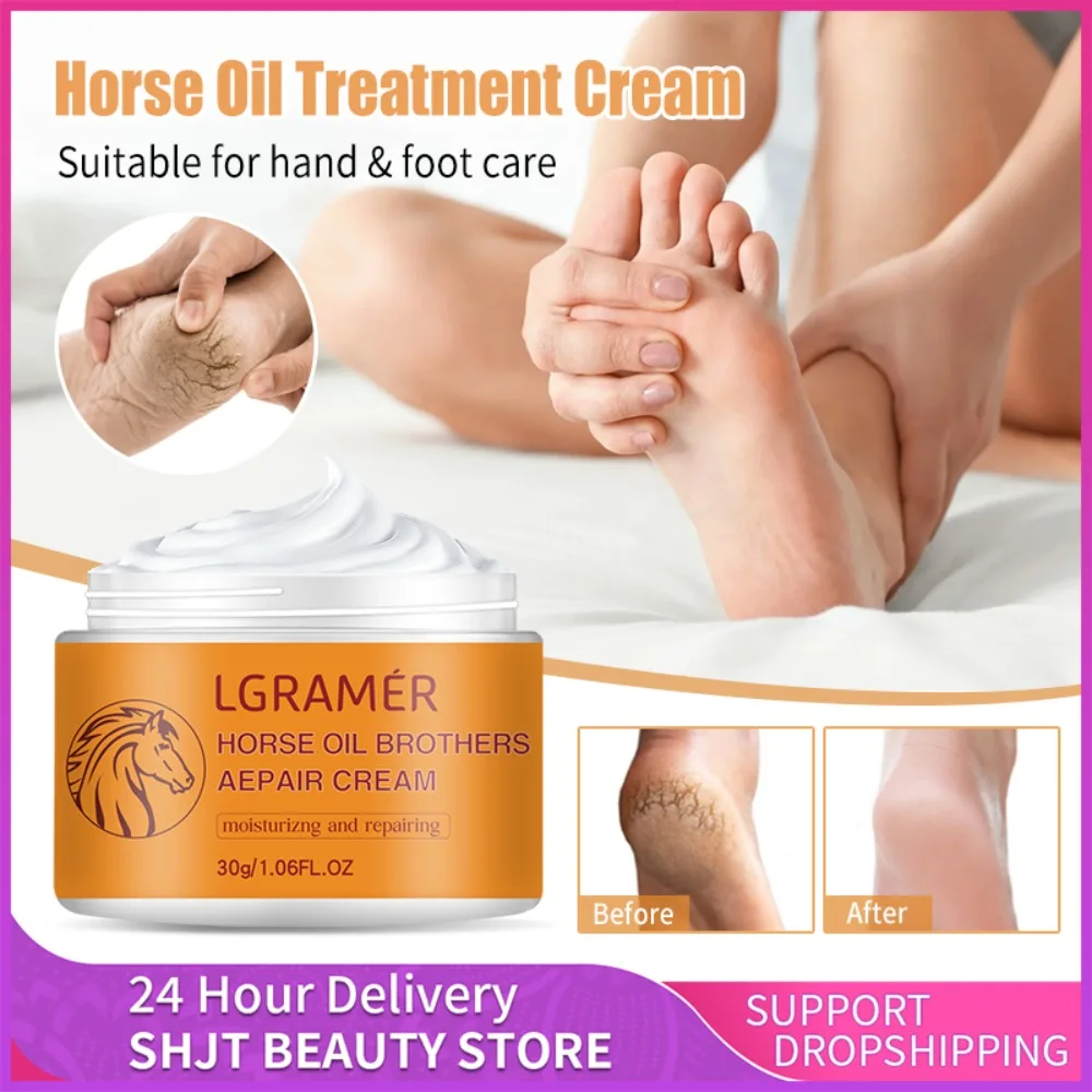 Horse Oil Foot Cream Hand Foot Care Cream Moisturizing Anti-Aging Body Skin Moisturizing Removal Hand Care Mask Feet Pedicur